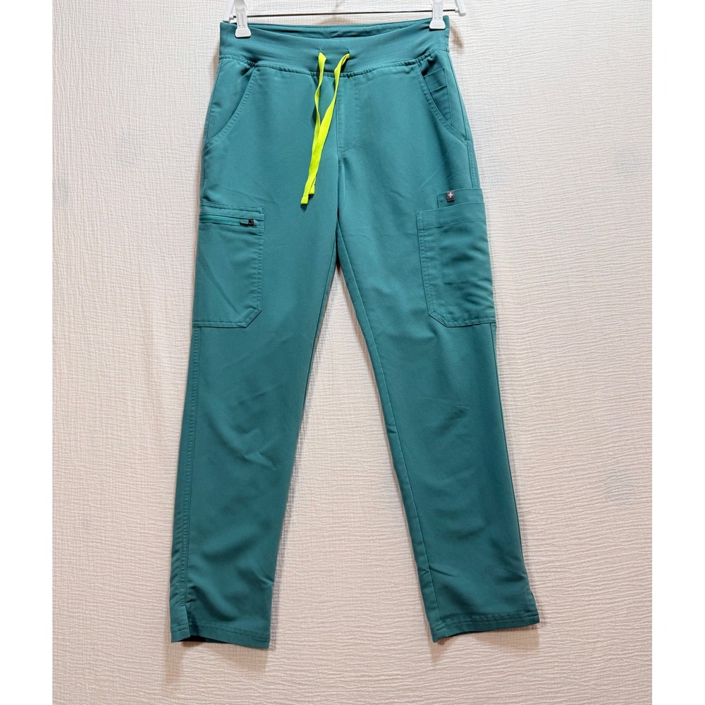 FIGS Yola Skinny‎ Scrub Pants Womens XSP Teal Green Healthcare Nursing